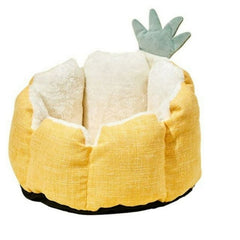 PETKIT Pineapple Pet Bed Unique Yellow, Medium Size Cat, Inner Pad Double Sided